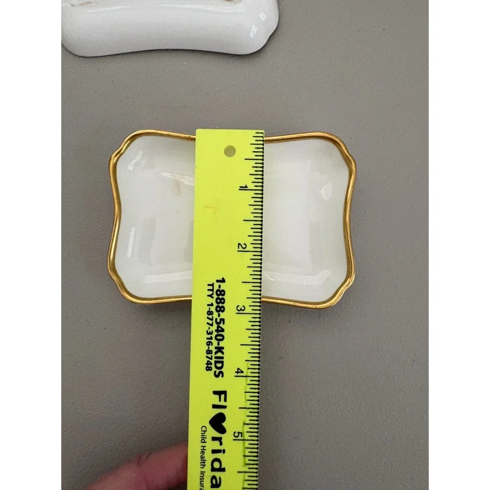 VTG Coalport Bone China Trinket Dish Set Egyptian King Tut Pharaoh Gold Gilt Rim